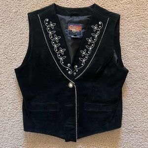 Cripple Creek Black Suede Vest